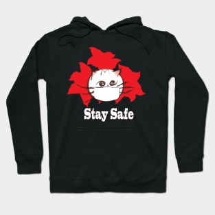 Stay Safe cute cat Hoodie